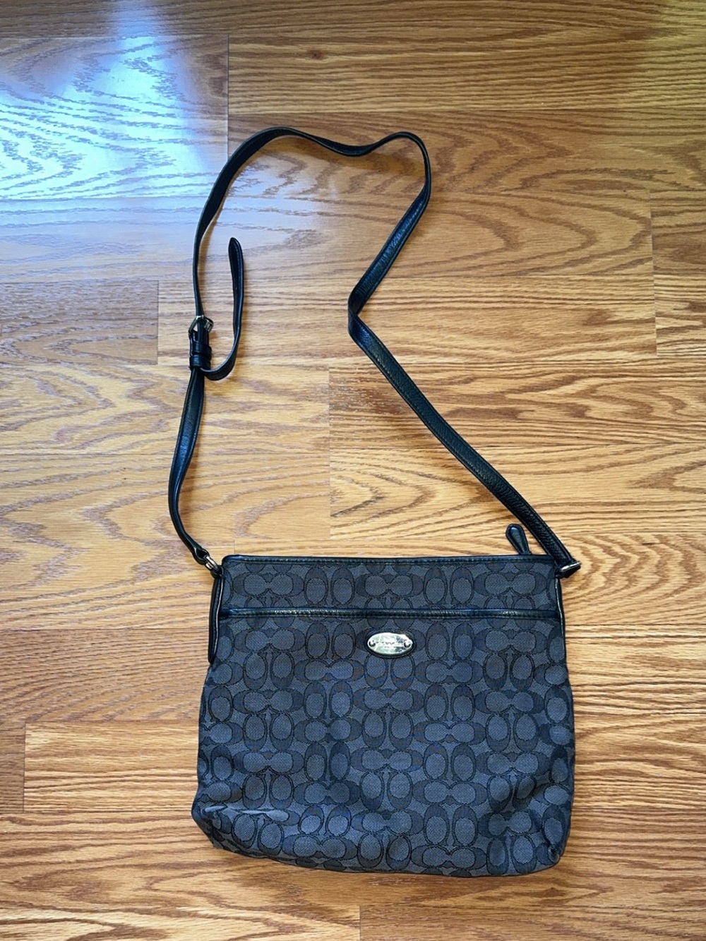 Coach Black Signature Canvas Crossbody Bag